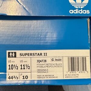 adidas Superstar II Athletic Shoes - White and Black